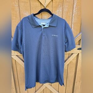 Columbia Omni Shade Polo Shirt Mens Large Grey Short Sleeve Collared Active Golf